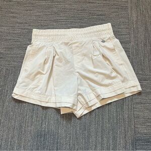 Chic Cream Elastic Waist Shorts